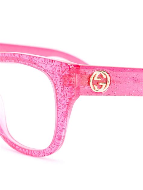 gucci pink glitter eyeglasses|gucci clear eyeglass frames.